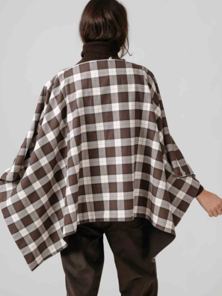 PONCHO_REVERSIBLE_HANNOVER_CUADROS_UNICO_MARRON PONCHO_REVERSIBLE_HANNOVER_CUADROS_UNICO_MARRON