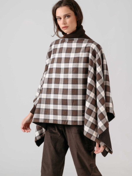 PONCHO_REVERSIBLE_HANNOVER_CUADROS_UNICO_MARRON PONCHO_REVERSIBLE_HANNOVER_CUADROS_UNICO_MARRON