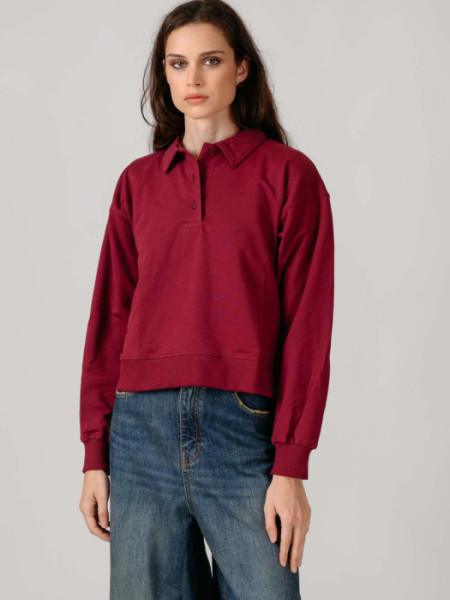 SUDADERA_TIPO_POLO_GRANATE SUDADERA_TIPO_POLO_GRANATE