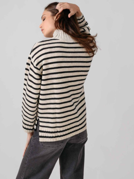 JERSEY_CUELLO_CHIMENEA_RAYAS_BEIGE_Y_NEGRO_BEIGE JERSEY_CUELLO_CHIMENEA_RAYAS_BEIGE_Y_NEGRO_BEIGE