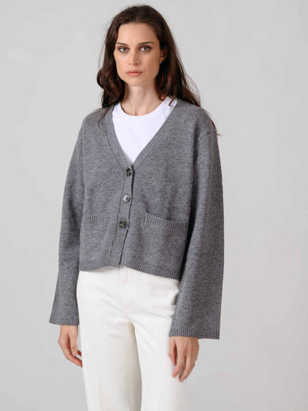 Chaqueta Punto Bolsillo Plaston Gris