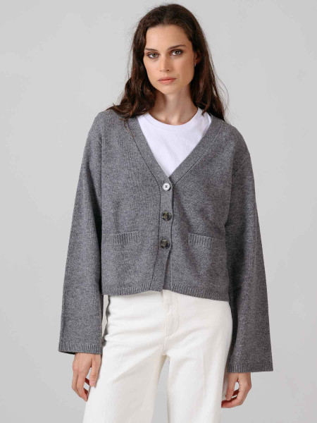 Chaqueta Punto Bolsillo Plaston Gris
