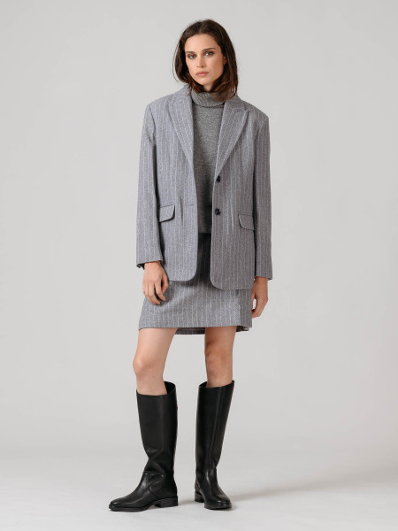 Minifalda Gris Rayas