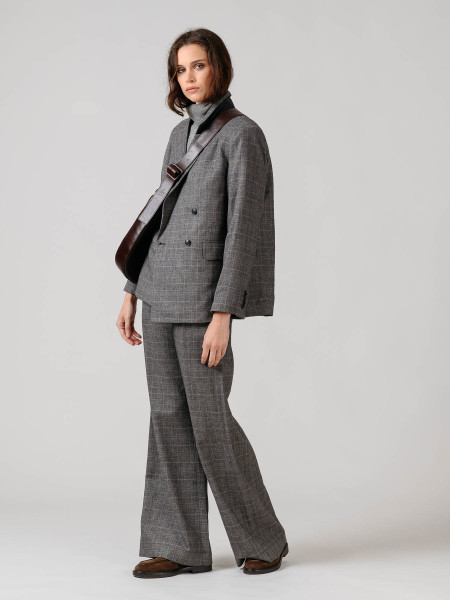 Americana Cuadros Gris Raya Beige Americana Cuadros Gris Raya Beige