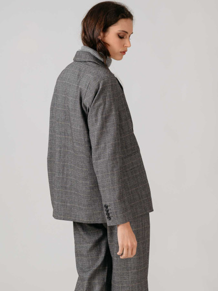 Americana Cuadros Gris Raya Beige Americana Cuadros Gris Raya Beige