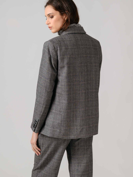Americana Cuadros Gris Raya Beige Americana Cuadros Gris Raya Beige