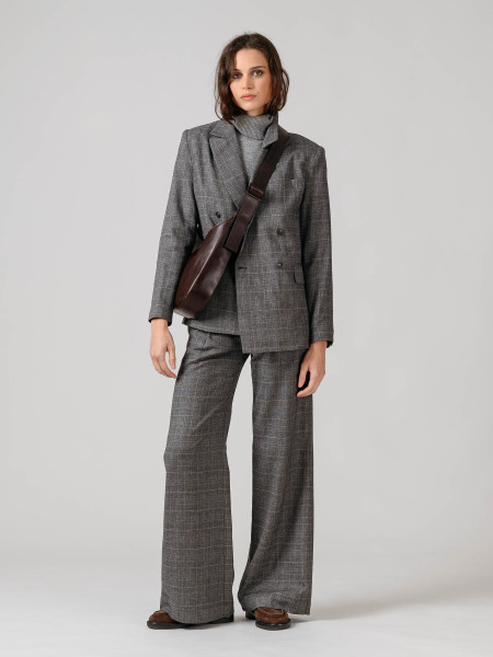 Americana Cuadros Gris Raya Beige Americana Cuadros Gris Raya Beige