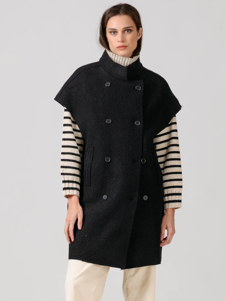 Chaleco Negro Doble Botonadura