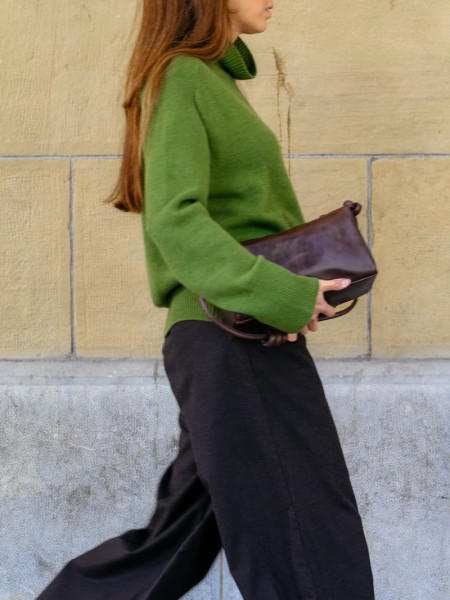 Jersey Amur Cuello Vuelto Grueso Verde C