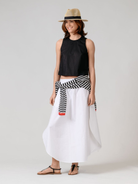 Falda Menorca Algodon Pima Blanco