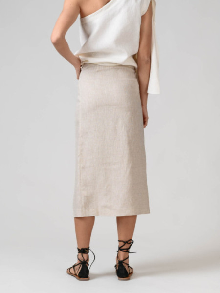 Falda Pareo Bora Bora Lino Eur Flax Beig