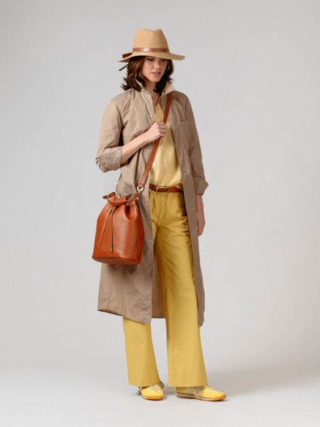 Gabardina Larga Mayen Beige