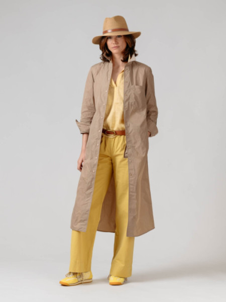 Gabardina Larga Mayen Beige