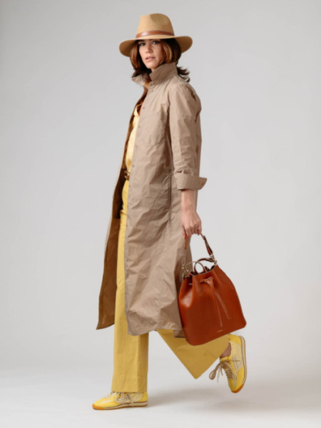 Gabardina Larga Mayen Beige