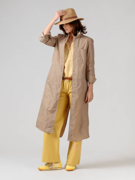 Gabardina Larga Mayen Beige