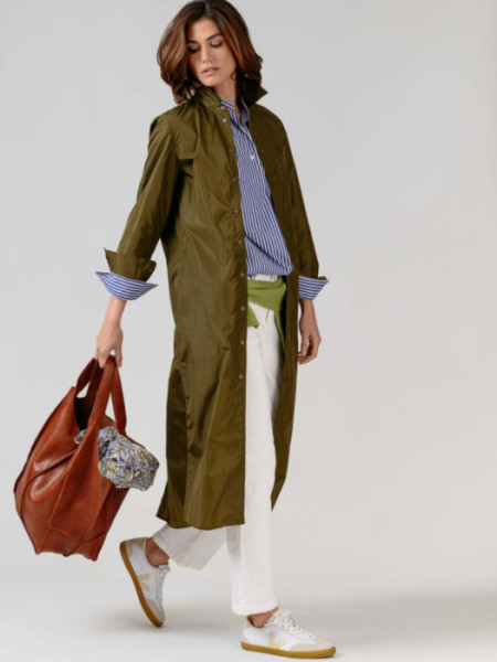 Gabardina Larga Mayen Kaki