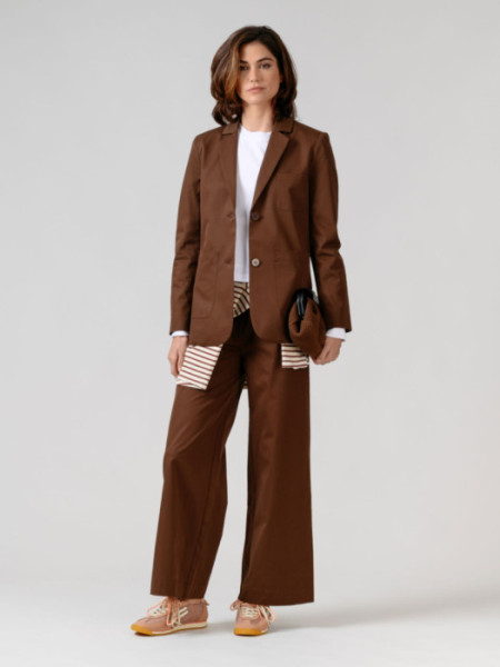 Pantalón Popelin Kabira Marrón