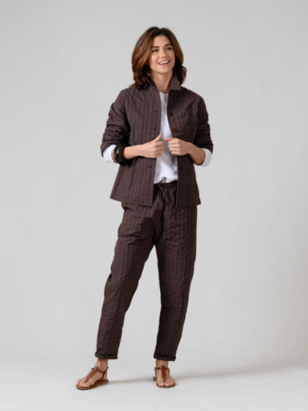 Americana Poketto Rayas Marrón