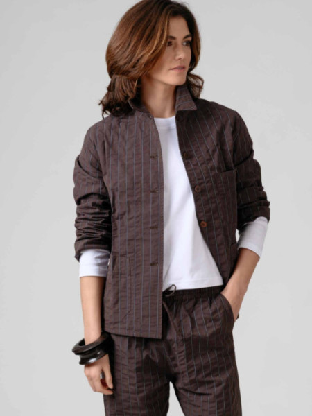 Americana Poketto Rayas Marrón