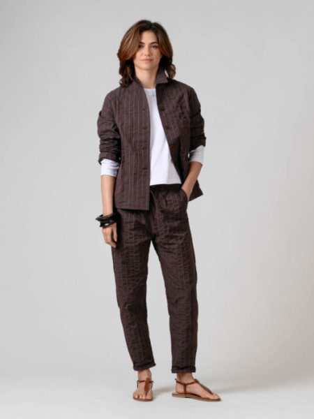 Pantalón Fiyi Rayas Marrón