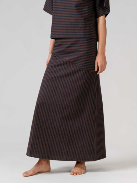 Falda Paros Mil Rayas Marrón