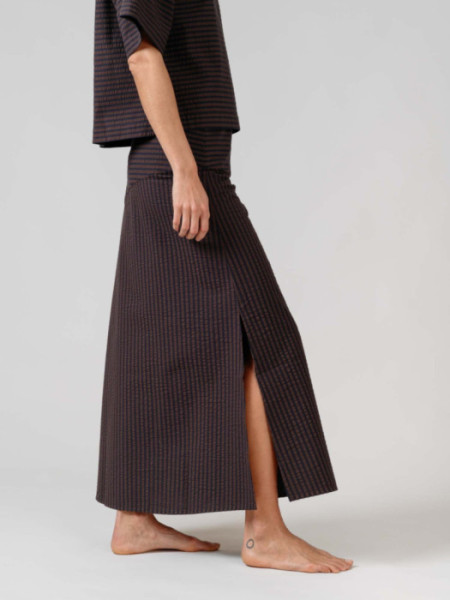 Falda Paros Mil Rayas Marrón