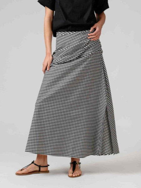 Falda Sifnos Cuadros Vichi Negro