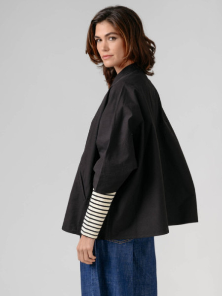 Sobrecamisa Manga Murciélago Negro