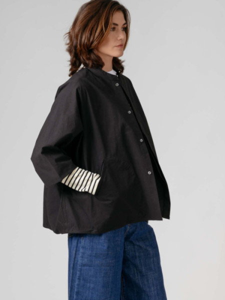 Sobrecamisa Manga Murciélago Negro