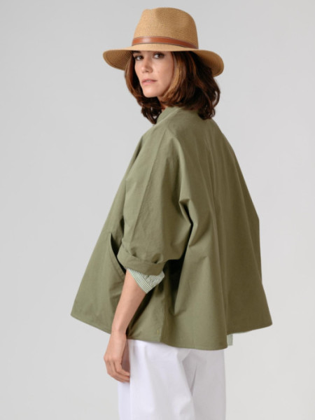 Sobrecamisa Manga Murciélago Kaki