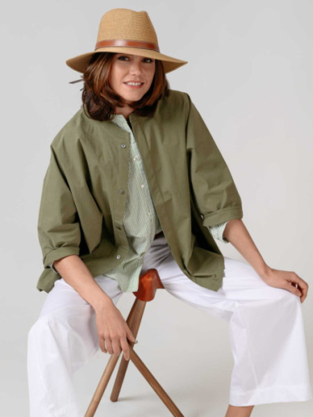 Sobrecamisa Manga Murciélago Kaki