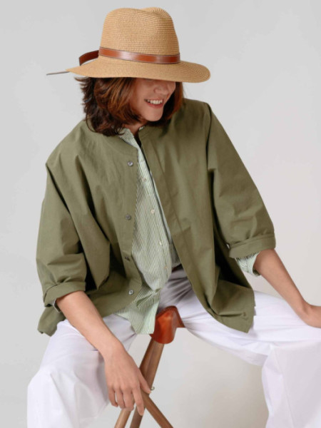 Sobrecamisa Manga Murciélago Kaki