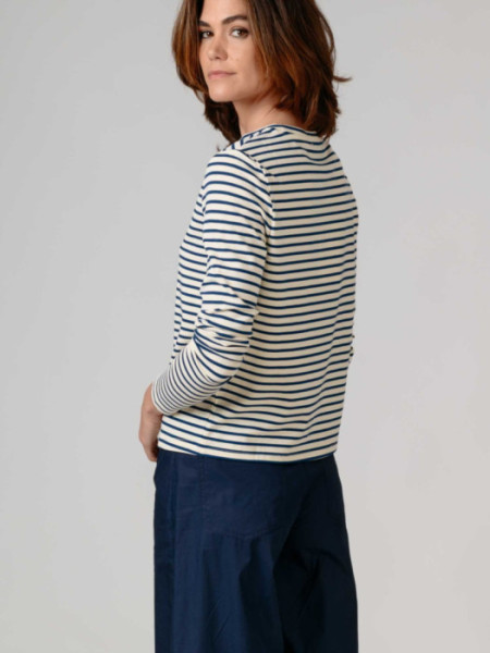 Camiseta Algodón Rayas Azules