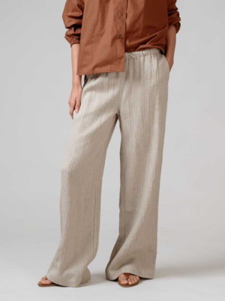 Pantalón Arena Lino y Algodón Ancho