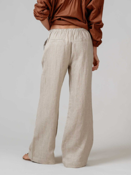 Pantalón Arena Lino y Algodón Ancho