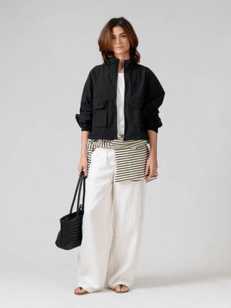 Cazadora Negra Cierre Cremallera