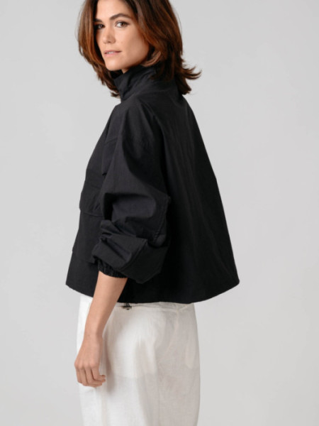 Cazadora Negra Cierre Cremallera