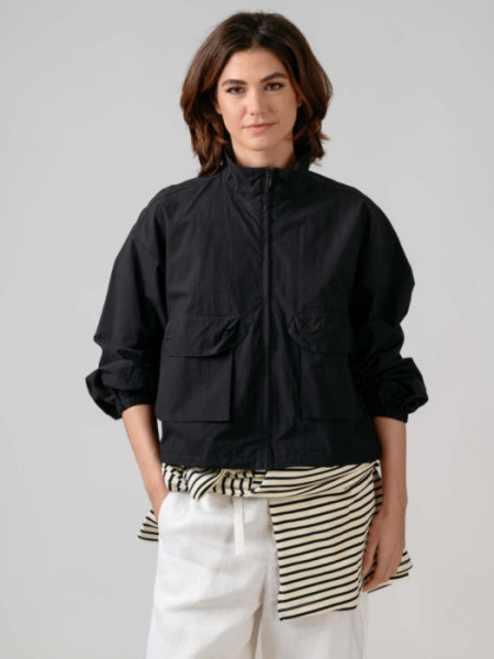 Cazadora Negra Cierre Cremallera