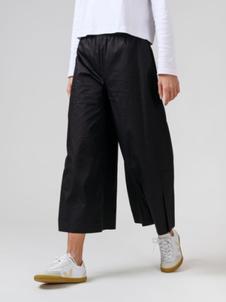 Pantalón Algodón Ancho Goma Negro