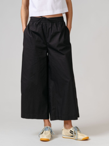 Pantalón Algodón Ancho Goma Negro