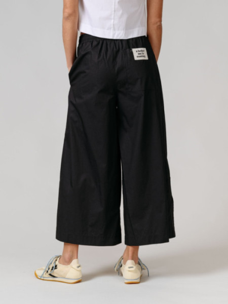 Pantalón Algodón Ancho Goma Negro