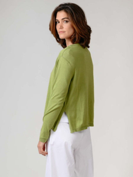 Jersey Fino Cuello Caja Po Verde