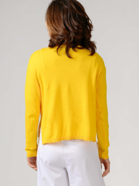 Jersey Fino Cuello Caja Po Amarillo
