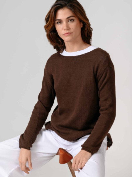 Jersey Cuello Caja Obi Marrón