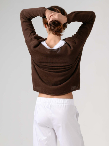 Jersey Cuello Caja Obi Marrón