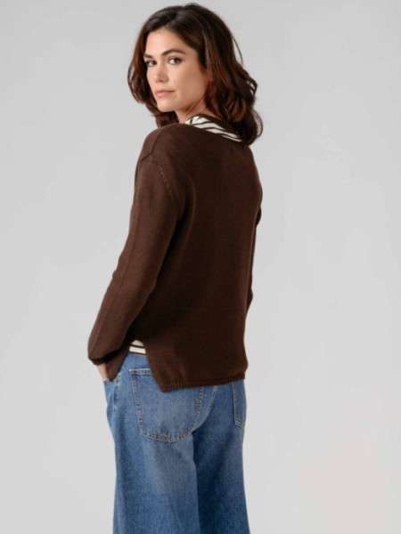 Jersey Cuello Caja Obi Marrón