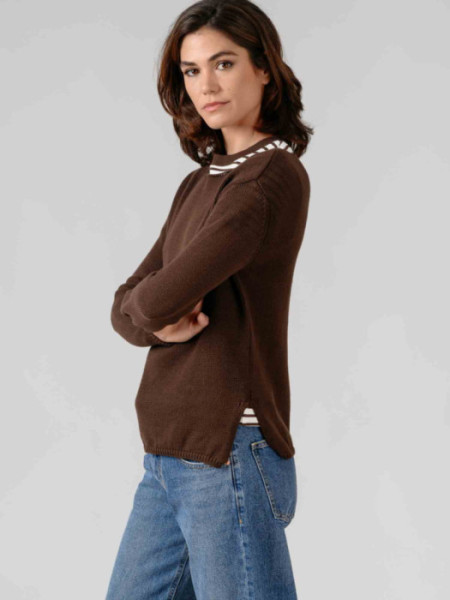 Jersey Cuello Caja Obi Marrón