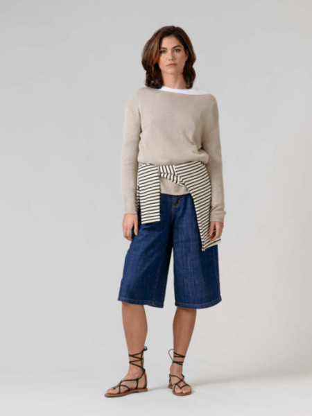 Jersey Cuello Caja Obi Beige