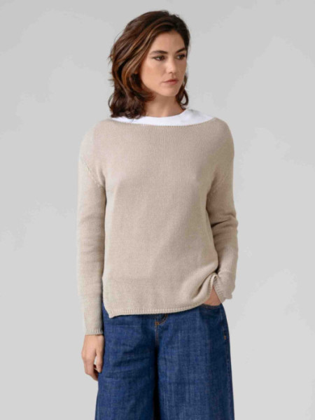 Jersey Cuello Caja Obi Beige