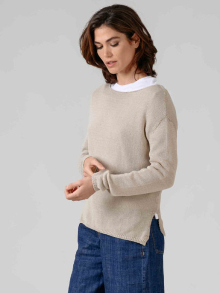 Jersey Cuello Caja Obi Beige